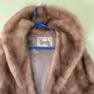Collared lt. Brown Mink fur shawl